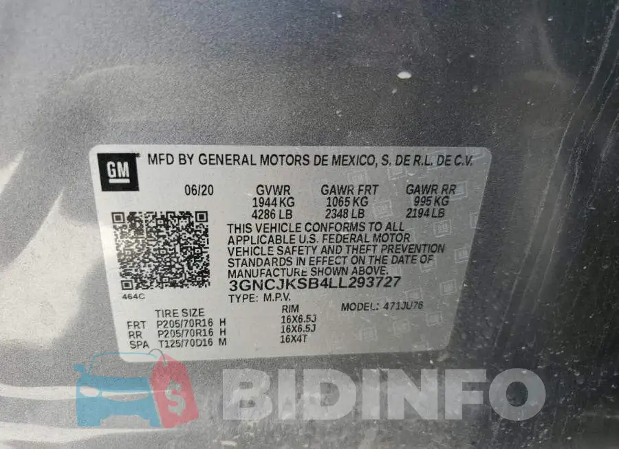 3GNCJKSB4LL293727 Photo# 10
