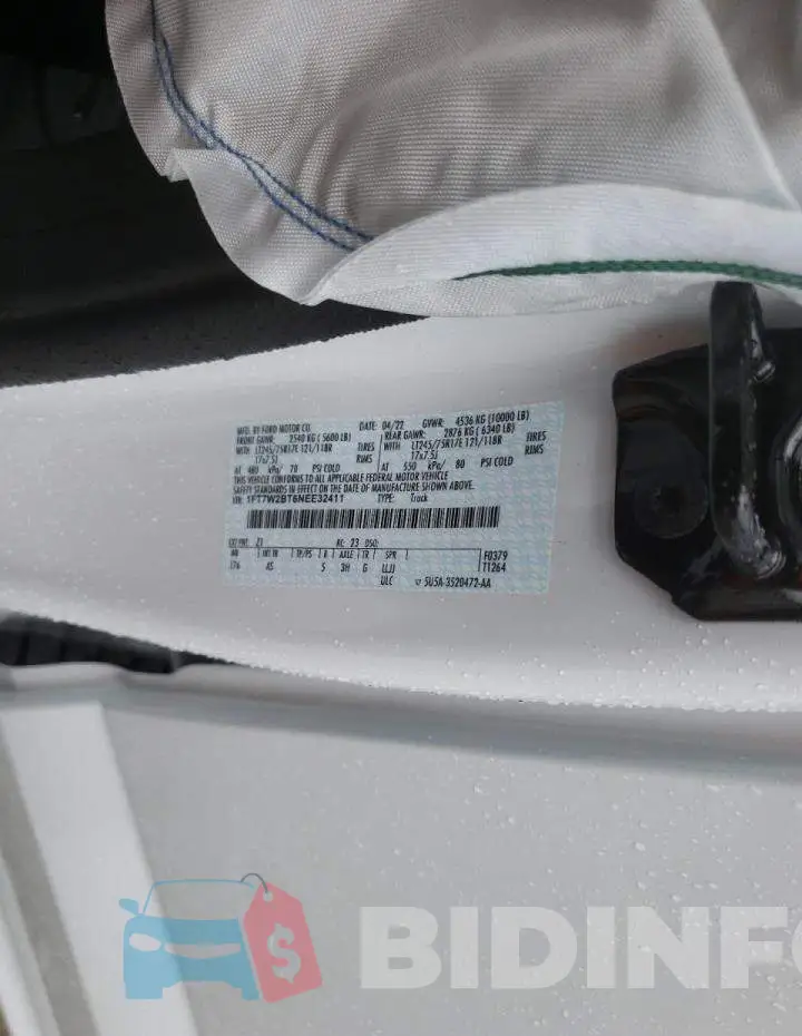 1FT7W2BT6NEE32411 Photo# 10