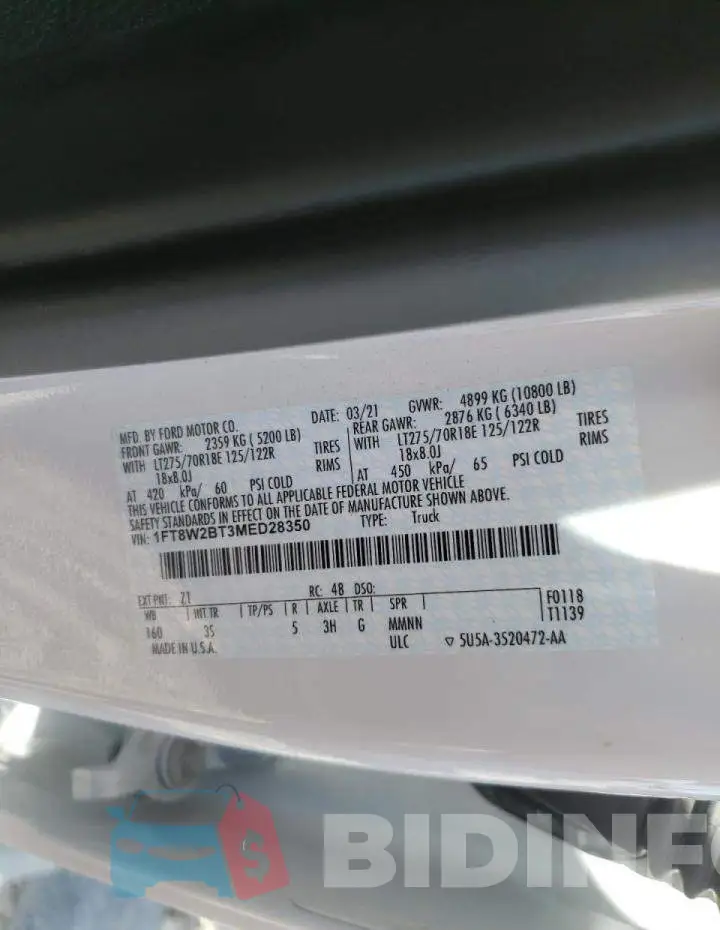 1FT8W2BT3MED28350 Photo# 10