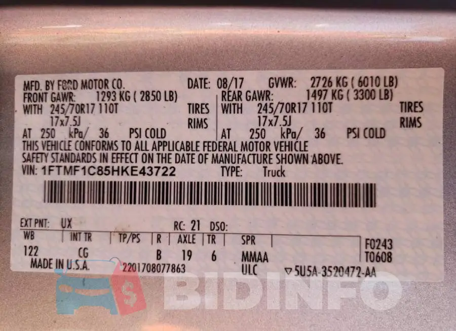 1FTMF1C85HKE43722 Photo# 10