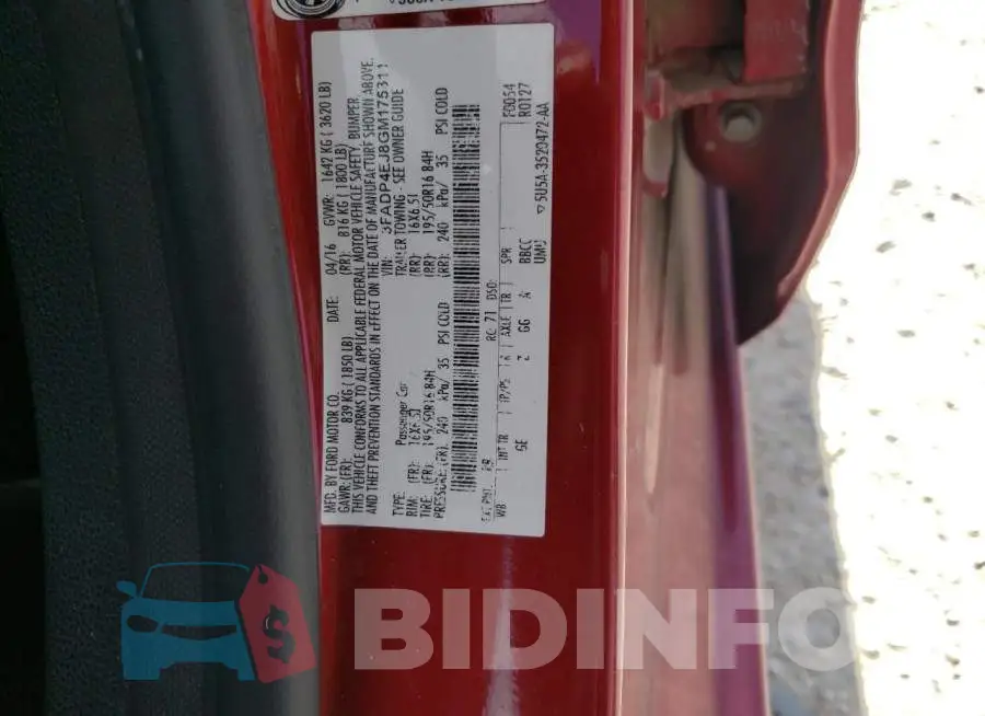 3FADP4EJ8GM175311 Photo# 10