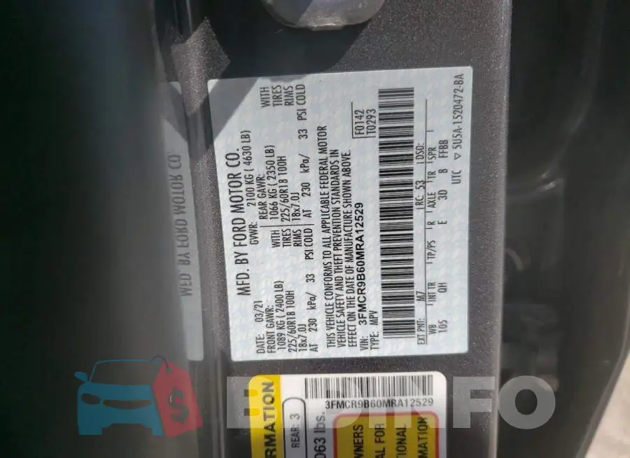 3FMCR9B60MRA12529 Photo# 10