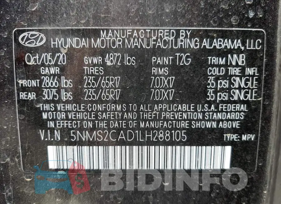 5NMS2CAD1LH288105 Photo# 10