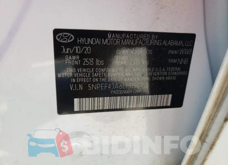 5NPEF4JA6LH056163 Photo# 10