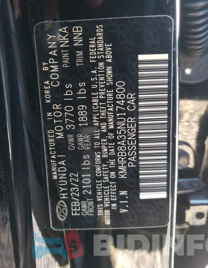 KMHRB8A35NU174800 Photo# 10