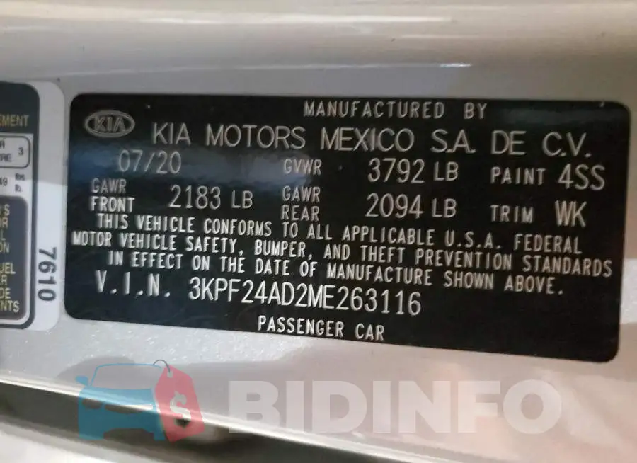 3KPF24AD2ME263116 Photo# 10