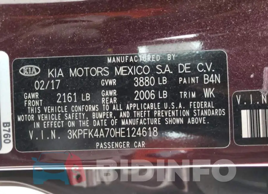 3KPFK4A70HE124618 Photo# 10
