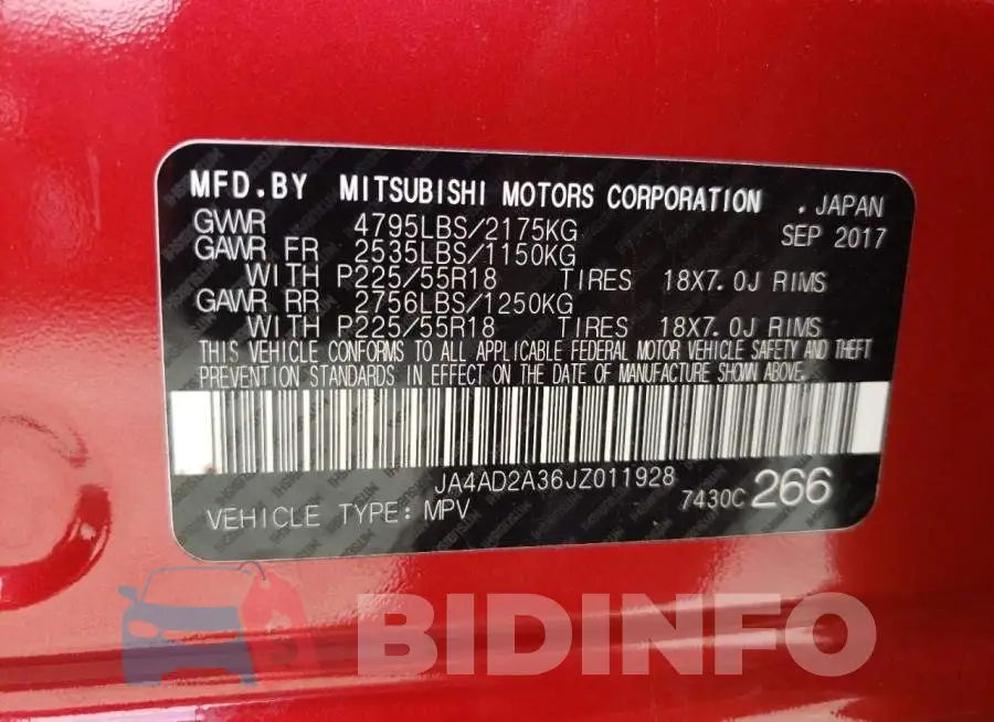 JA4AD2A36JZ011928 Photo# 10