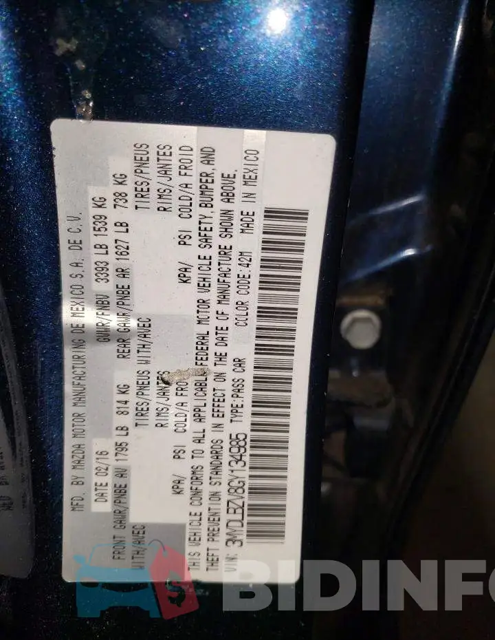3MYDLBZV8GY134985 Photo# 10