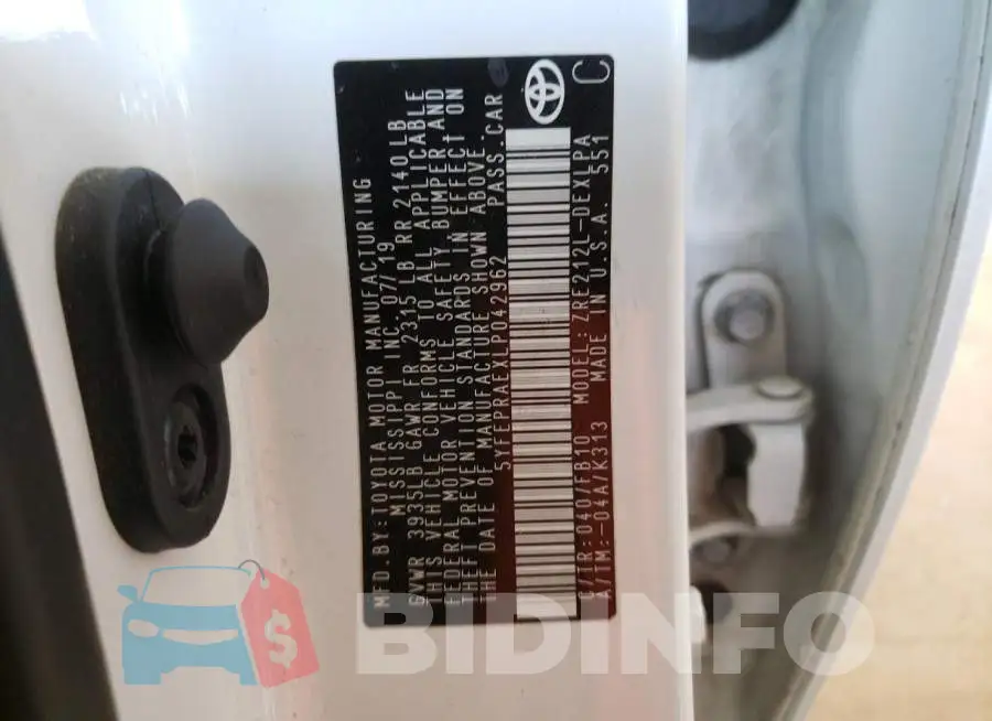5YFEPRAEXLP042962 Photo# 10