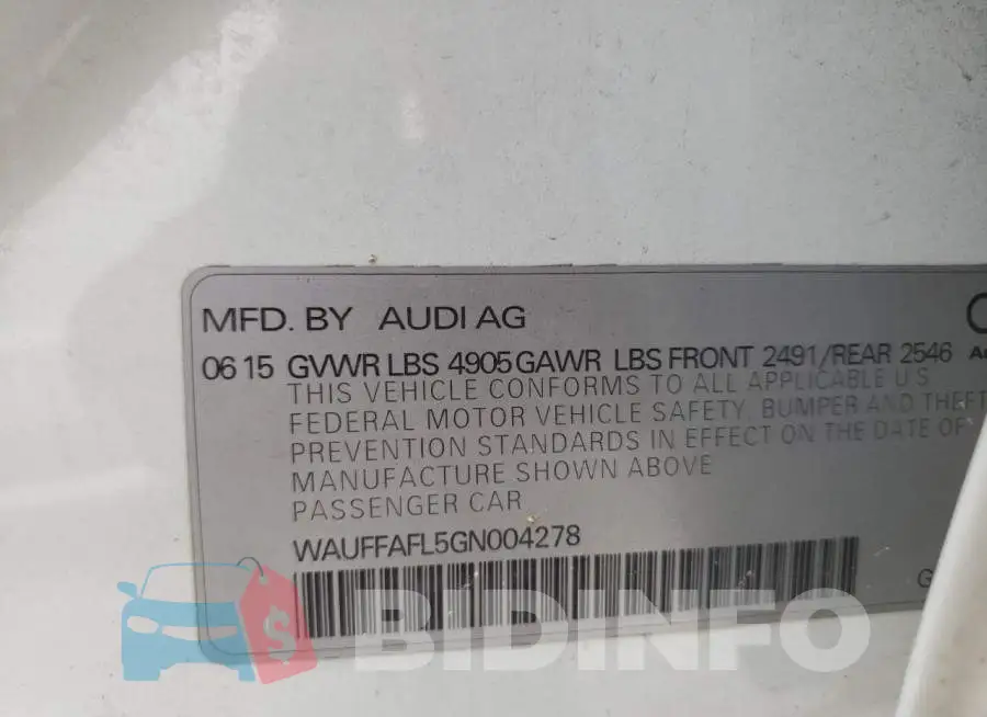 WAUFFAFL5GN004278 Photo# 10