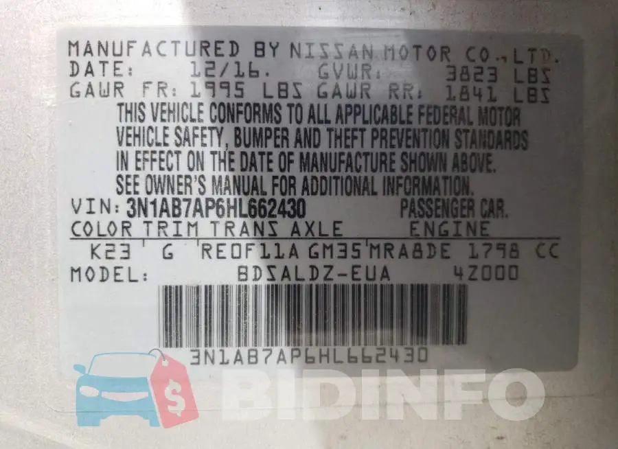 3N1AB7AP6HL662430 Photo# 10