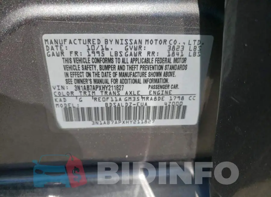 3N1AB7APXHY211827 Photo# 10