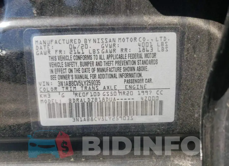 3N1AB8CV5LY259035 Photo# 10
