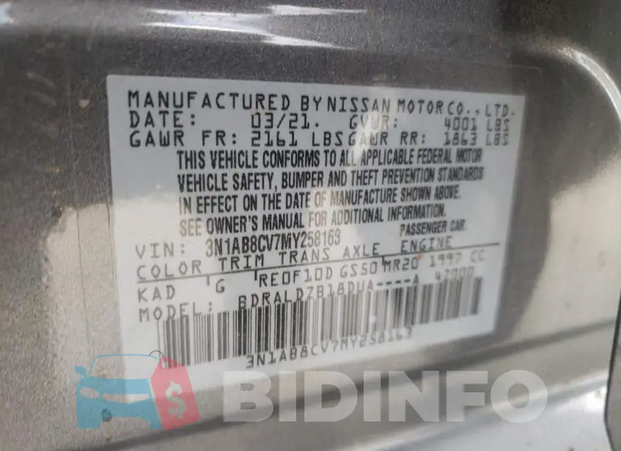 3N1AB8CV7MY258163 Photo# 10