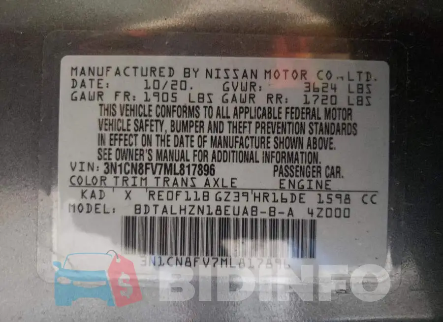 3N1CN8FV7ML817896 Photo# 10
