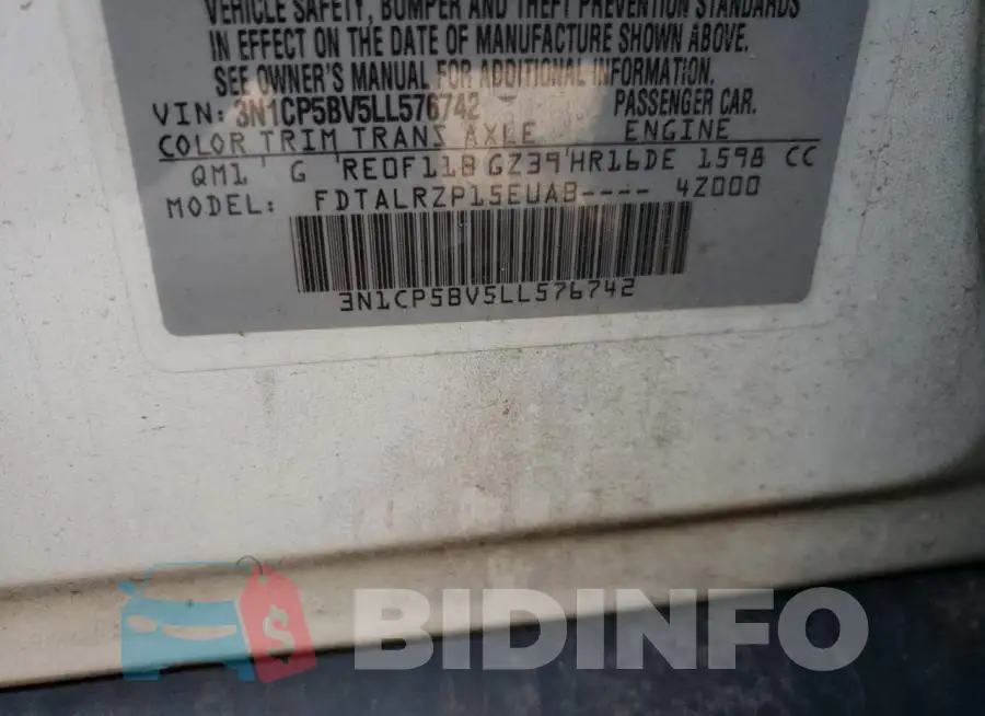 3N1CP5BV5LL576742 Photo# 10