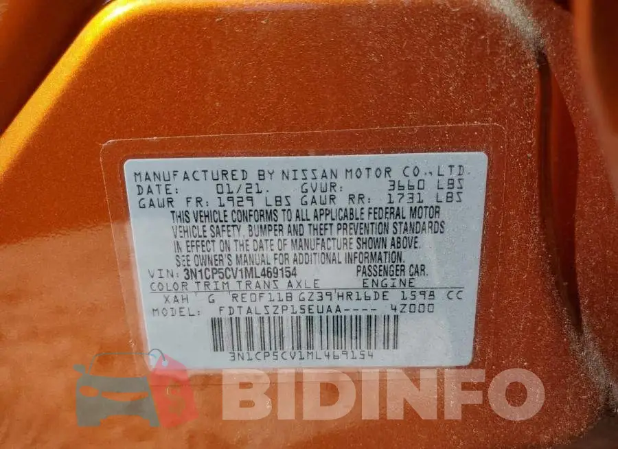 3N1CP5CV1ML469154 Photo# 10