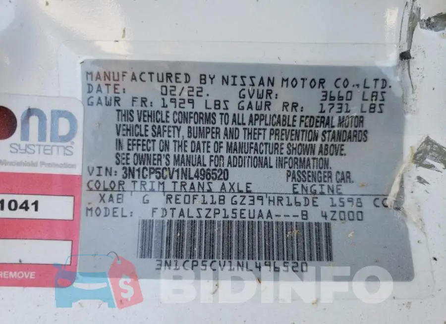 3N1CP5CV1NL496520 Photo# 10
