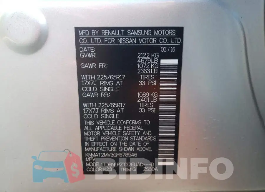 KNMAT2MV3GP678546 Photo# 10