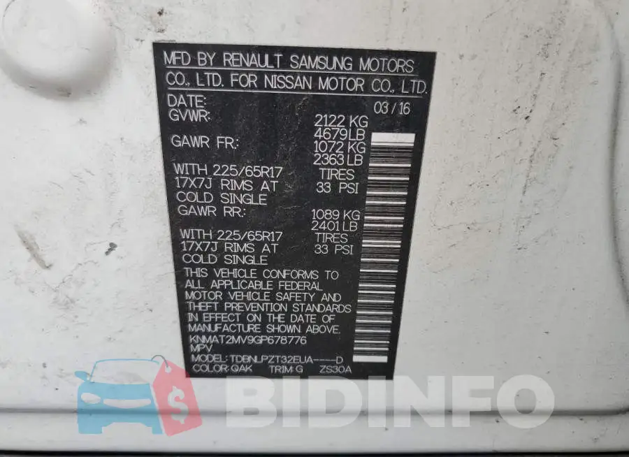 KNMAT2MV9GP678776 Photo# 10
