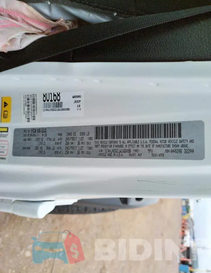 1C4HJXDG2JW166096 Photo# 10