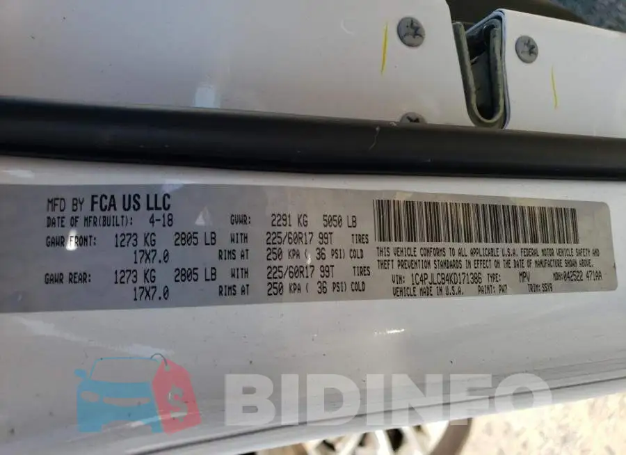 1C4PJLCB4KD171386 Photo# 10