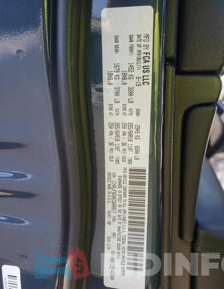 1C4RJFBG0KC800817 Photo# 10