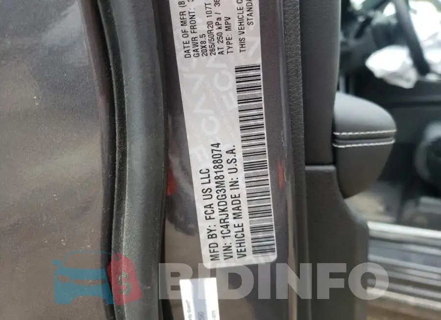 1C4RJKDG3M8188074 Photo# 10