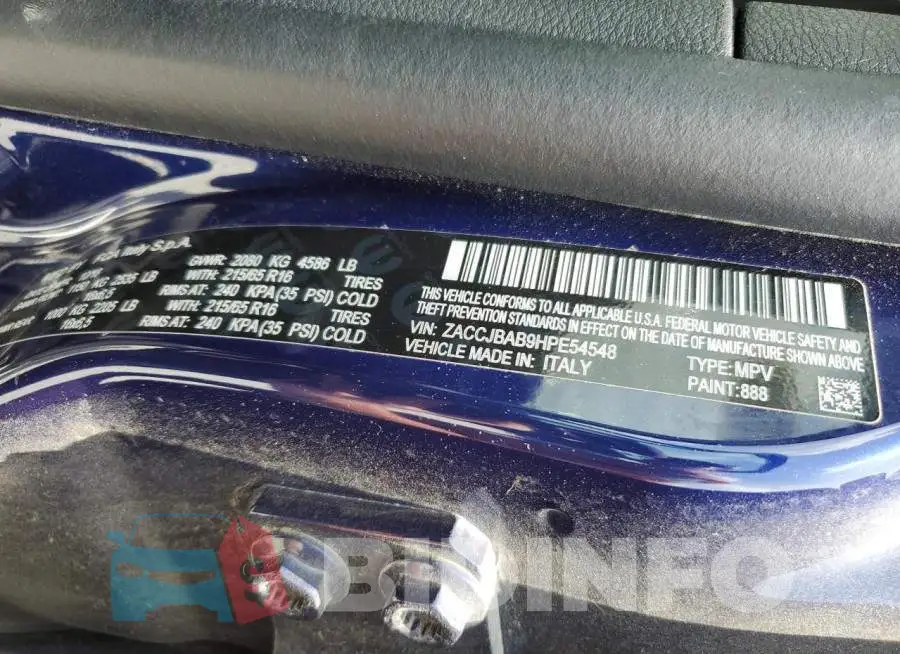 ZACCJBAB9HPE54548 Photo# 10