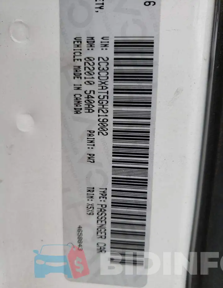 2C3CDXAT5GH219002 Photo# 10