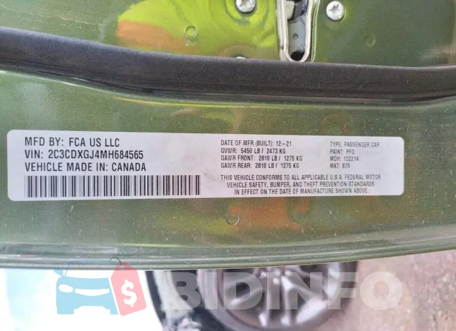 2C3CDXGJ4MH684565 Photo# 10