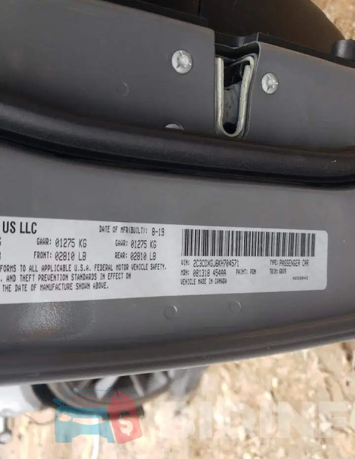 2C3CDXGJ6KH704571 Photo# 10