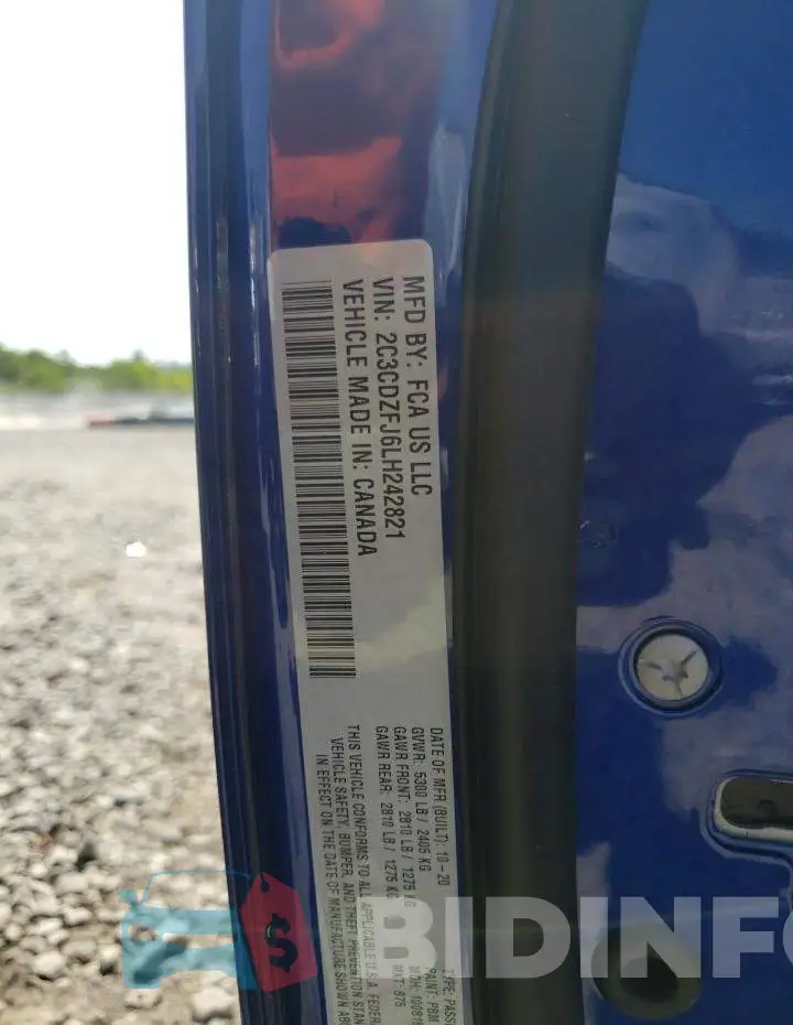 2C3CDZFJ6LH242821 Photo# 10