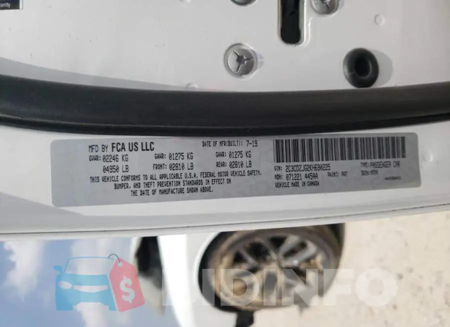 2C3CDZJG2KH690225 Photo# 10