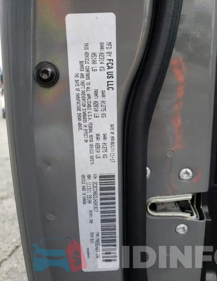 2C3CCABG3JH201817 Photo# 10