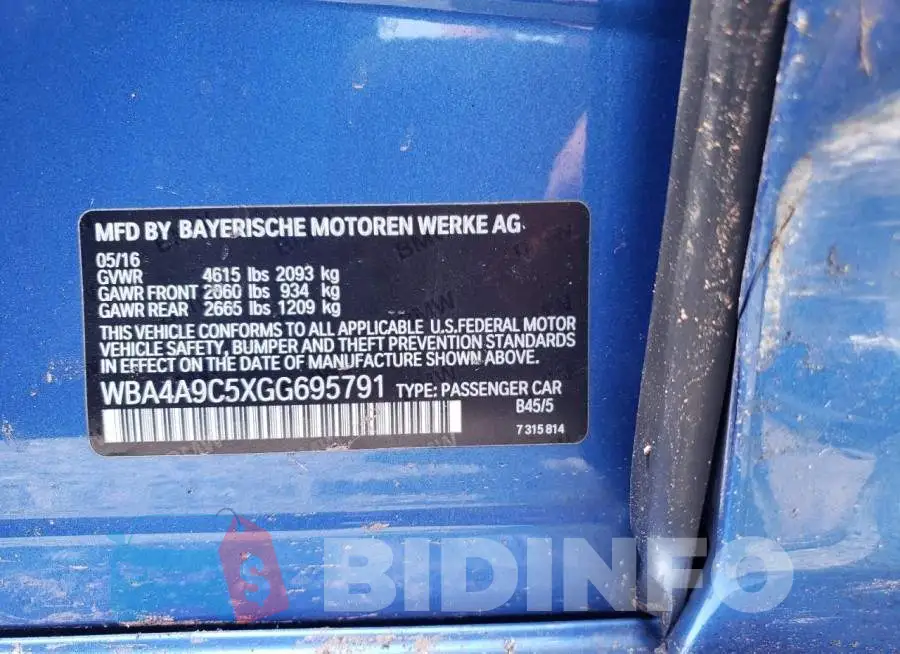 WBA4A9C5XGG695791 Photo# 10