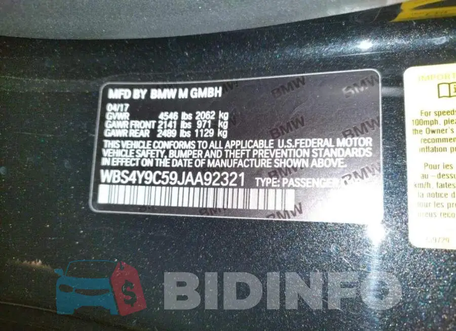 WBS4Y9C59JAA92321 Photo# 10