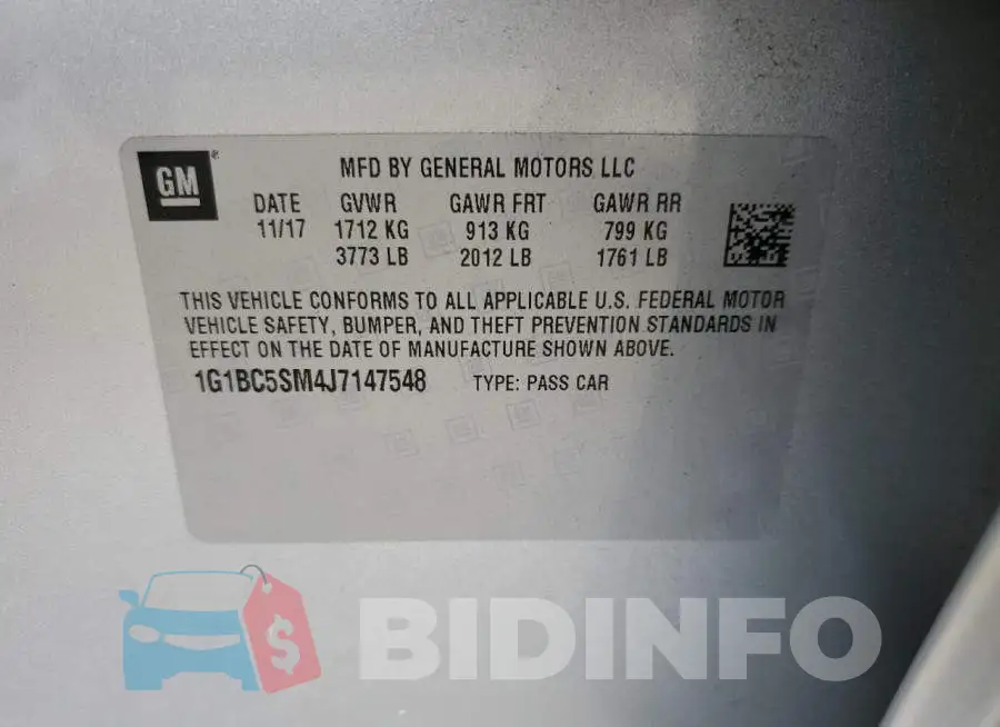 1G1BC5SM4J7147548 Photo# 10