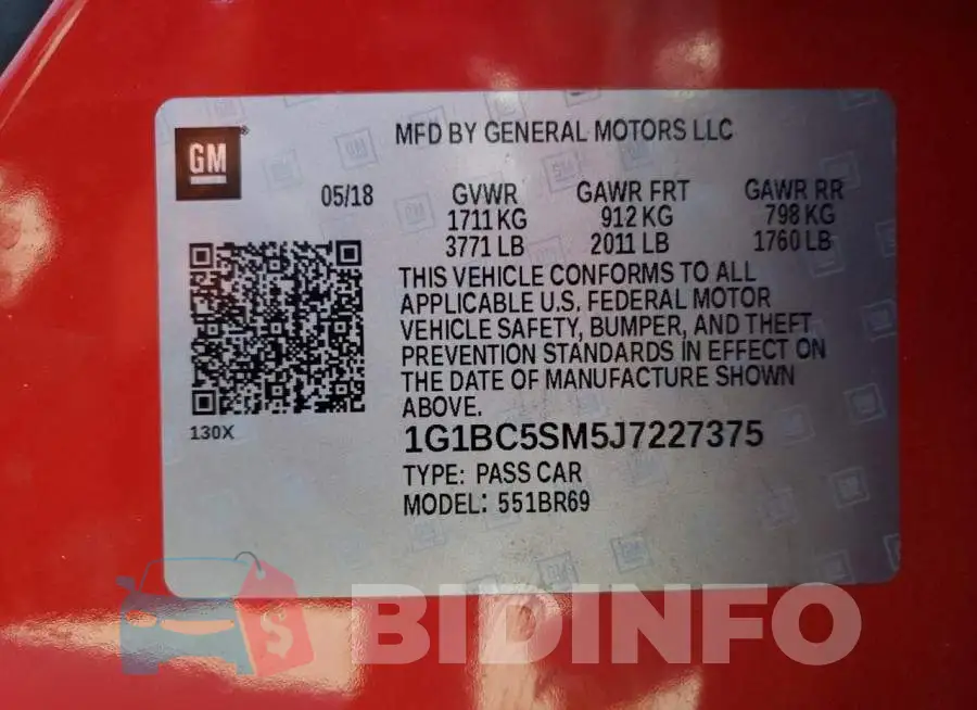 1G1BC5SM5J7227375 Photo# 10