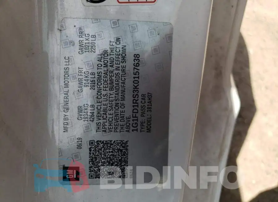 1G1FD1RS3K0157638 Photo# 10