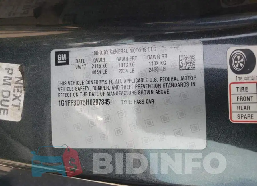 1G1FF3D75H0207845 Photo# 10