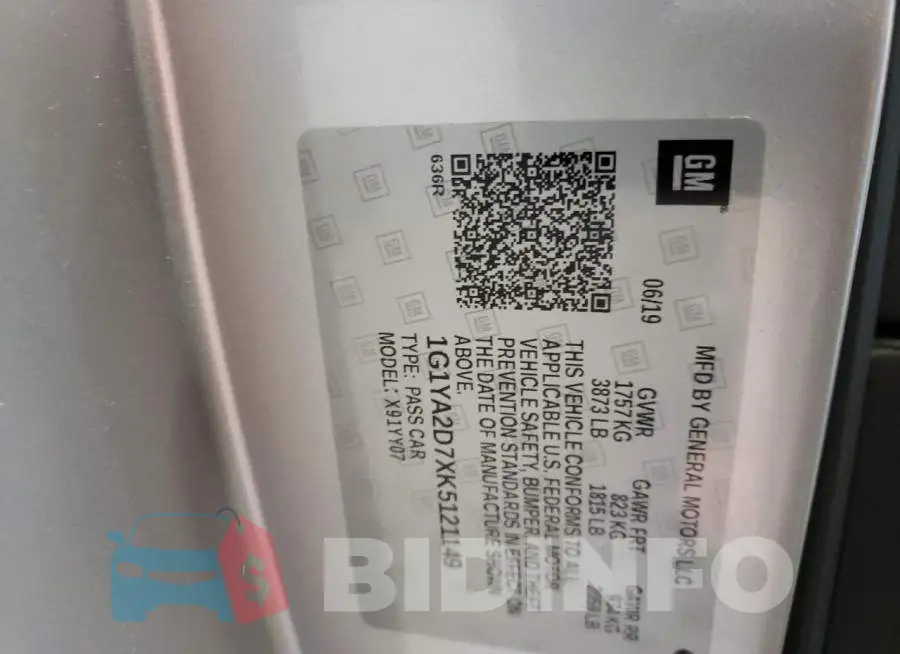 1G1YA2D7XK5121149 Photo# 10