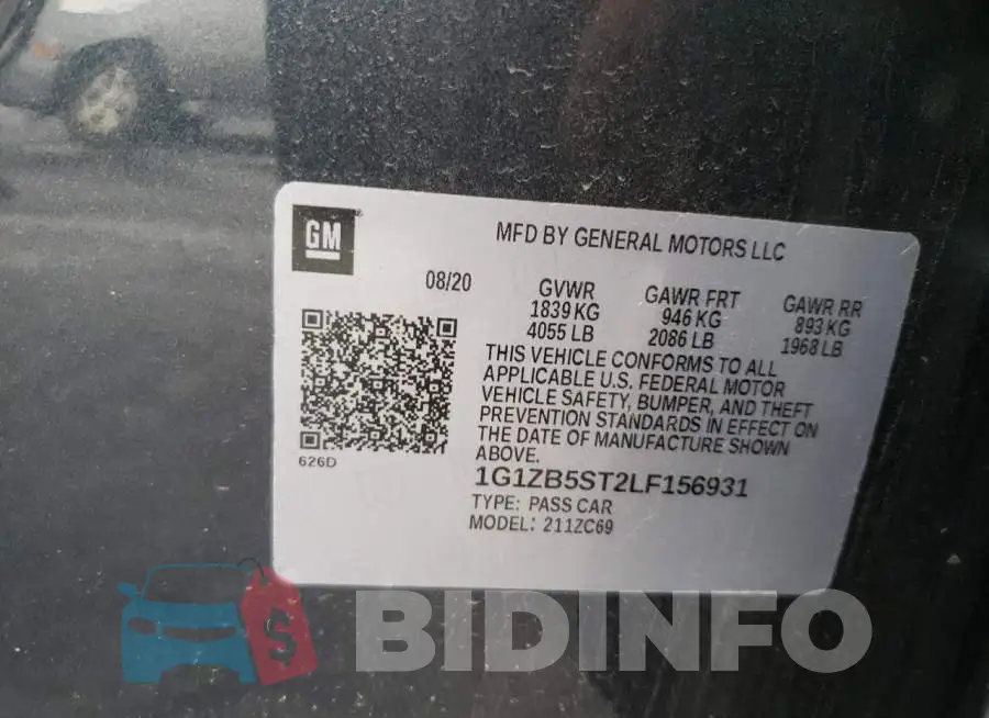 1G1ZB5ST2LF156931 Photo# 10