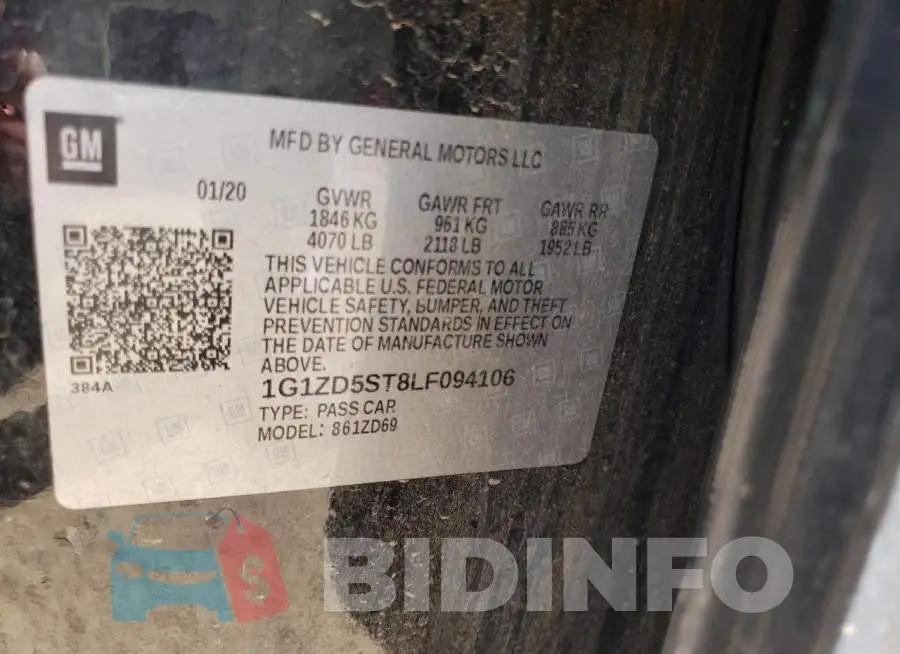 1G1ZD5ST8LF094106 Photo# 10