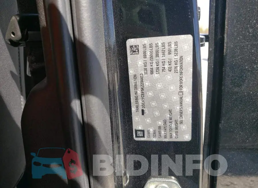 1GCRYCEF5KZ294413 Photo# 10