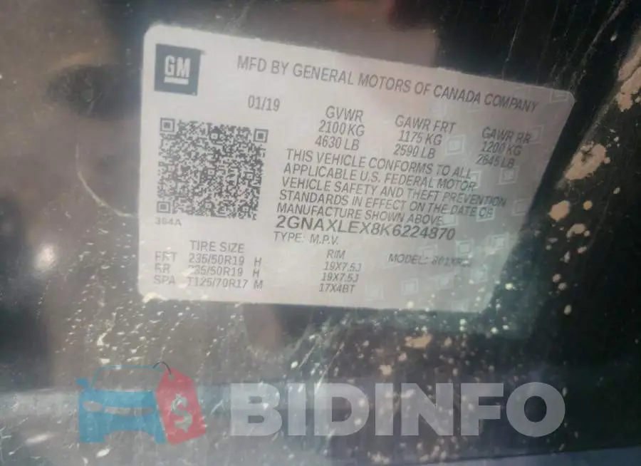2GNAXLEX8K6224870 Photo# 10