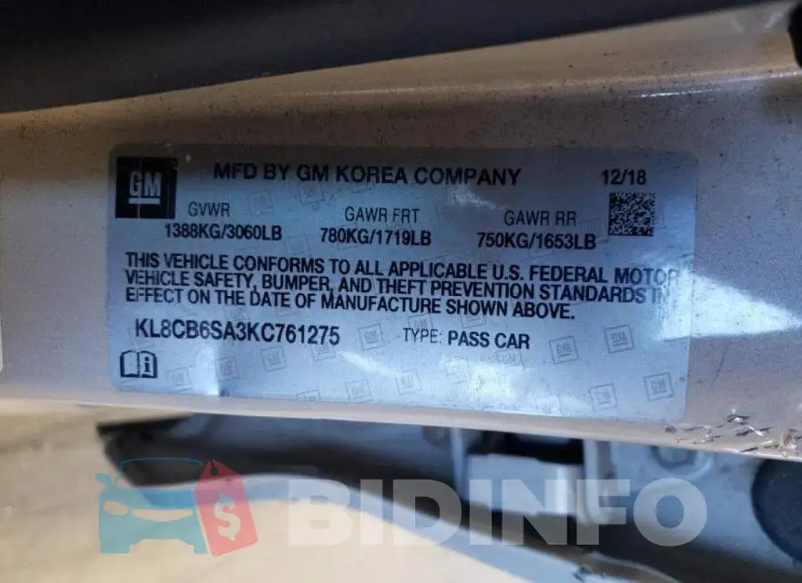 KL8CB6SA3KC761275 Photo# 10