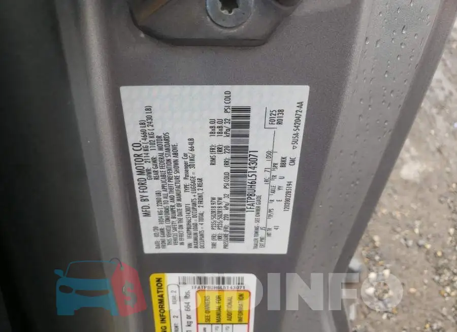 1FATP8UH6L5143071 Photo# 10