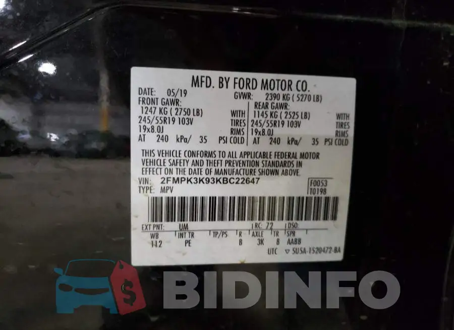 2FMPK3K93KBC22647 Photo# 10